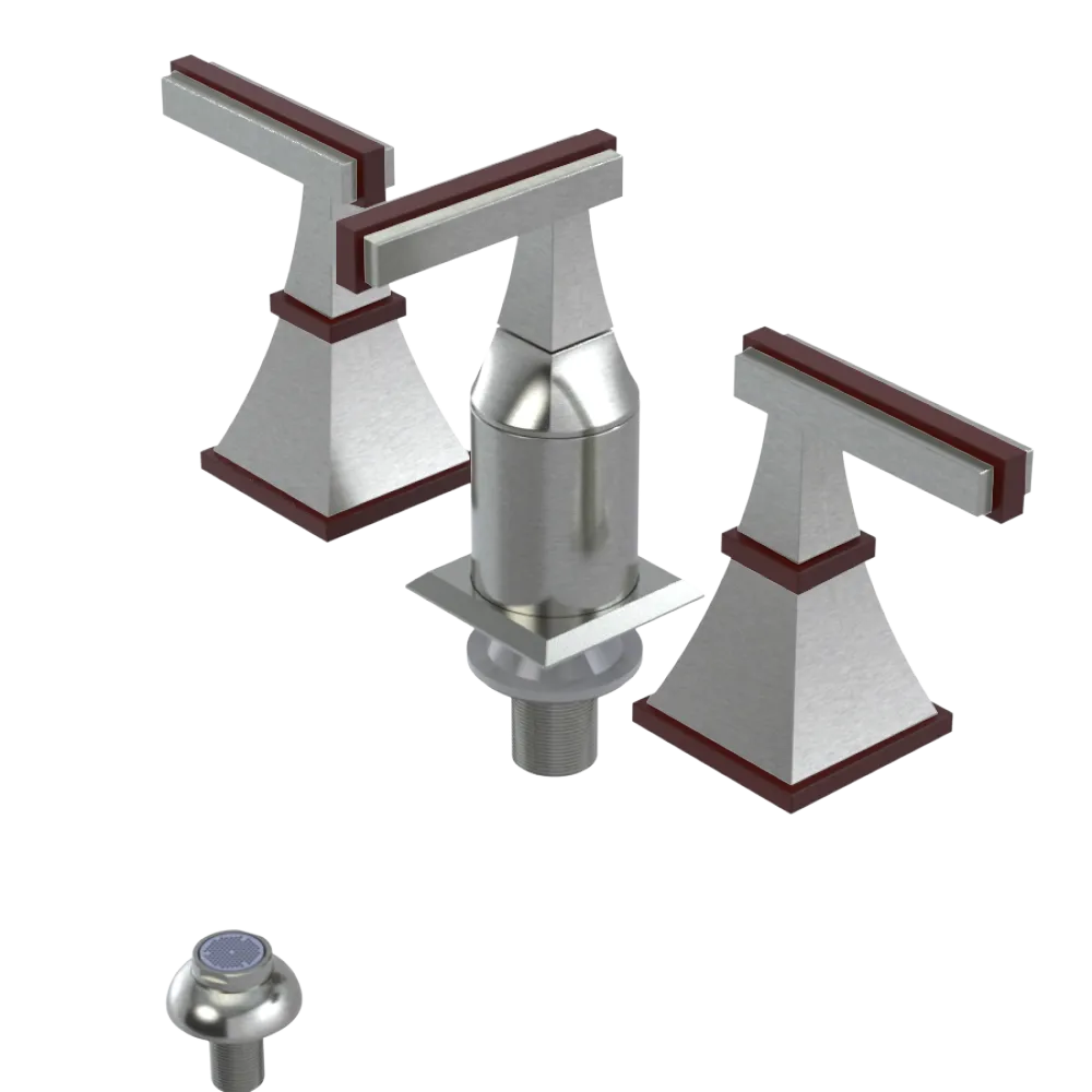 Rubinet Bidet Fitting with Spray, Diverter, and Vacum Breaker (Less Drain) Satin Nickel