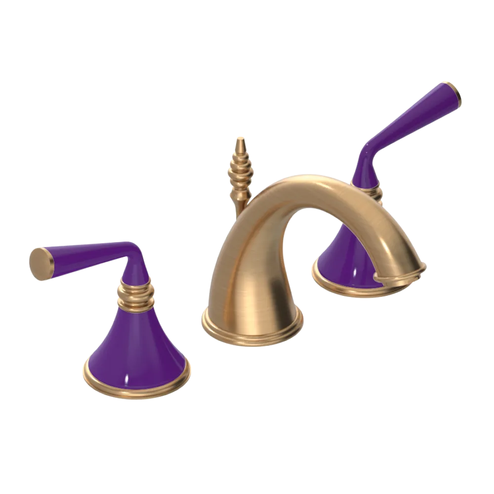 Rubinet Widespread Lav. Set. (less drain) Satin Gold
