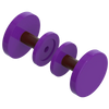 Rubinet Shower Door Knob (set) Purple Haze