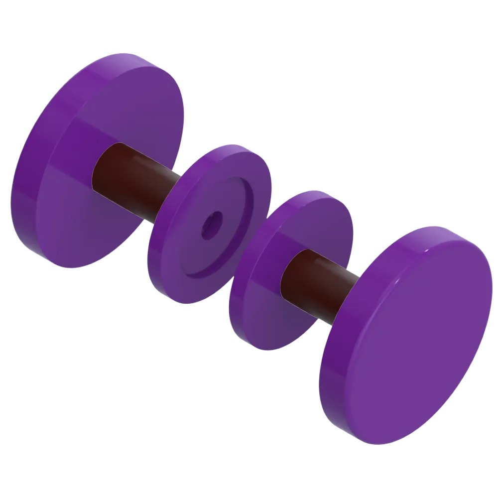 Rubinet Shower Door Knob (set) Purple Haze