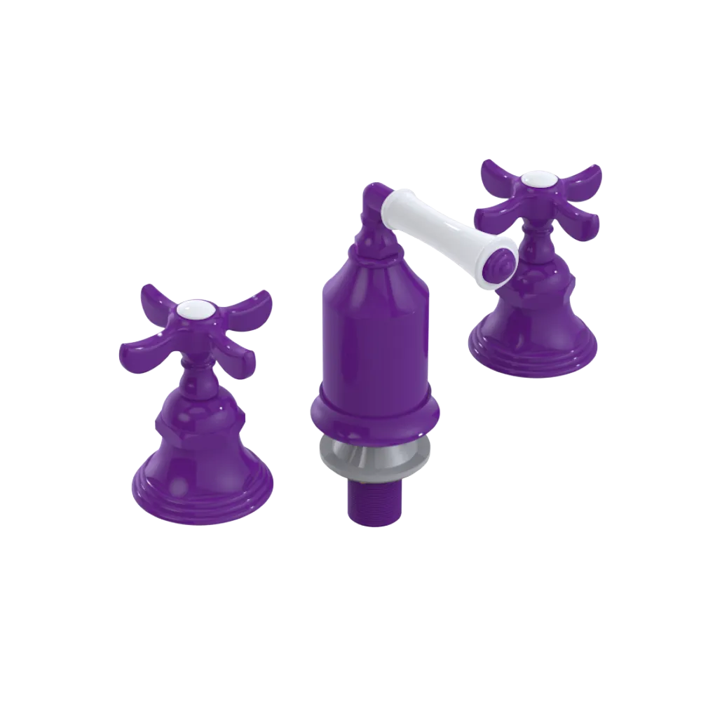 Rubinet Bidet Fitting with Spray, Diverter, and Vacum Breaker (Less Drain) Purple Haze