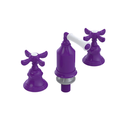 Rubinet Bidet Fitting with Spray, Diverter, and Vacum Breaker (Less Drain) Purple Haze