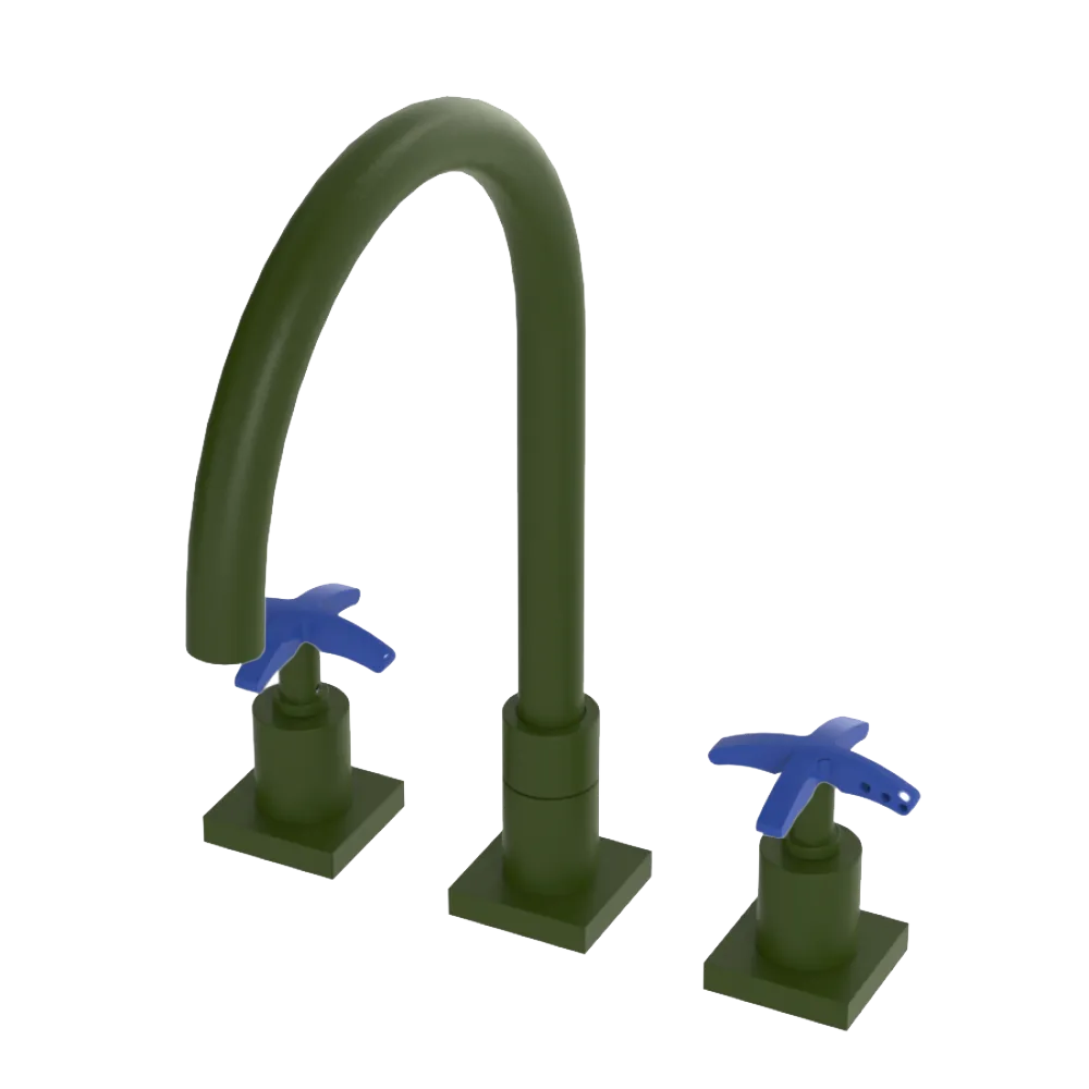 Rubinet Widespread Kitchen Set Green Envy