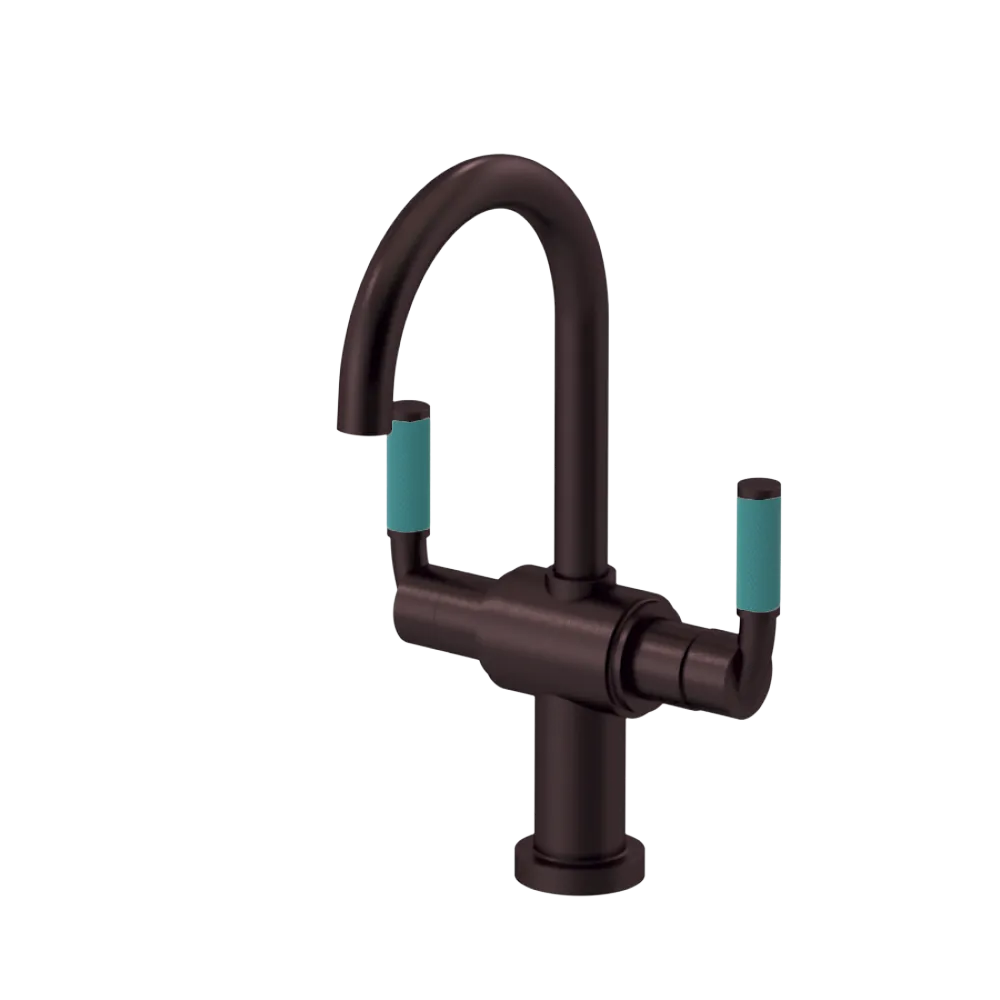 Rubinet Single Hole Dual Handle Lav. Set. (less drain) Oil Rubbed Bronze