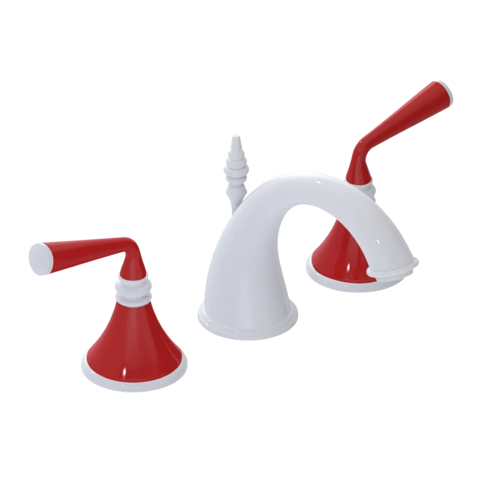 Rubinet Widespread Lav. Set. (less drain) White