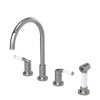 Rubinet Widespread Kitchen Set with Hand Spray Polished Nickel