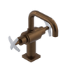 Rubinet Single Hole Dual Handle Lav. Set. with Genesis spout (less drain) Tuscan Brass