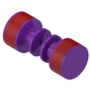 Rubinet Shower Door Knob (set) Purple Haze