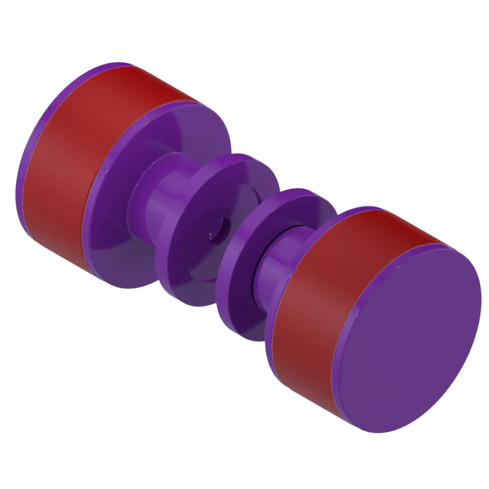 Rubinet Shower Door Knob (set) Purple Haze