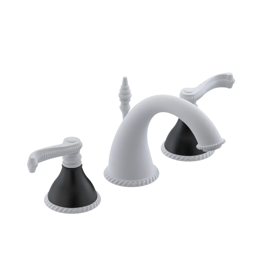 Rubinet Widespread Lav. Set. (less drain) Matt White