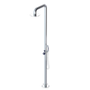 Rubinet Pressure Balance Outdoor Shower with Hand Held Shower & 10" Shower Head - 304 Stainless Steel Chrome