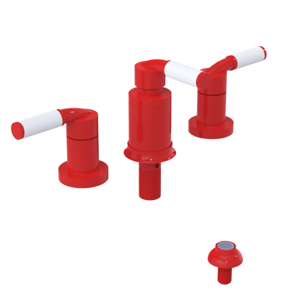 Rubinet Bidet Fitting with Spray, Diverter, and Vacum Breaker (Less Drain) Red