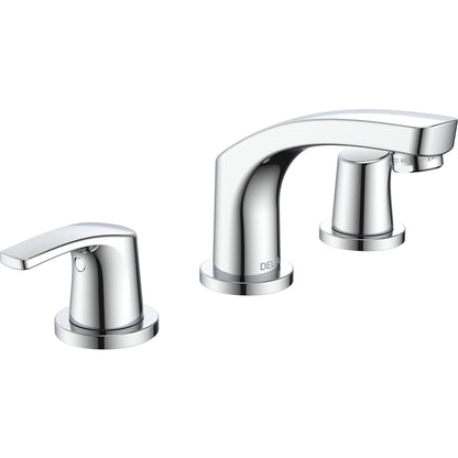 Wynne Two Handle Widespread Lavatory Faucet - Less Pop-up - Chrome