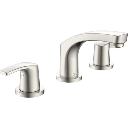 Wynne Two Handle Widespread Lavatory Faucet - Less Pop-up - Stainless