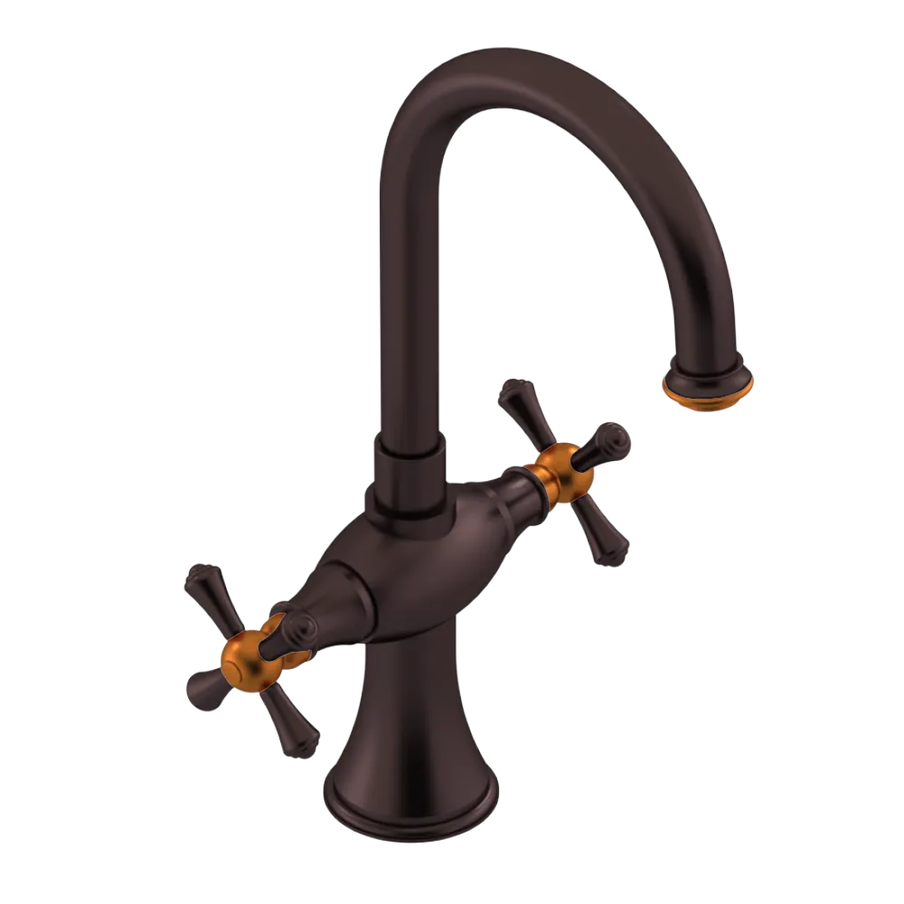 Rubinet Single Hole Dual Handle Lav. Set. (less drain) Oil Rubbed Bronze