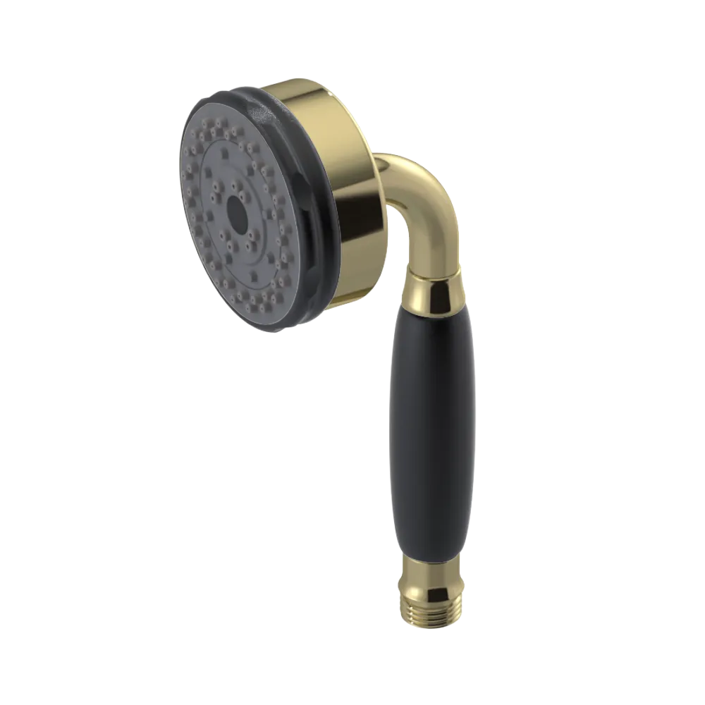 Rubinet 3 Function Hand Held Shower Only Natural Brass