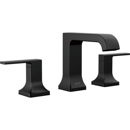 Velum Two Handle Widespread Bathroom Faucet Cu - Matte Black