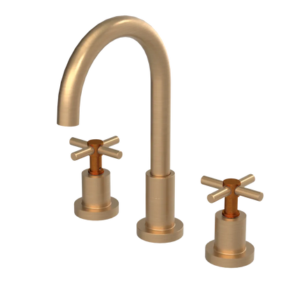 Rubinet Widespread Kitchen Set with LaSalle Spout Satin Gold
