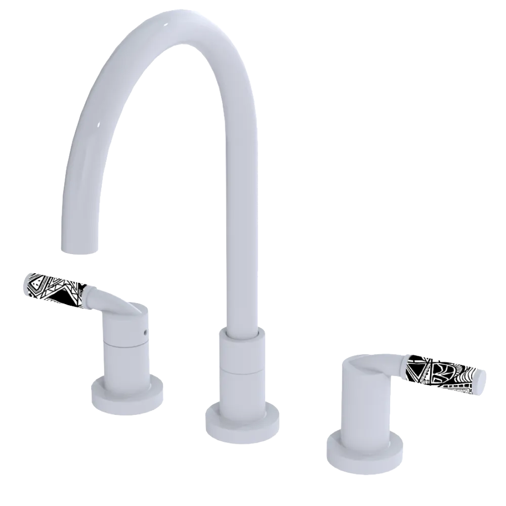 Rubinet Widespread Kitchen Set White