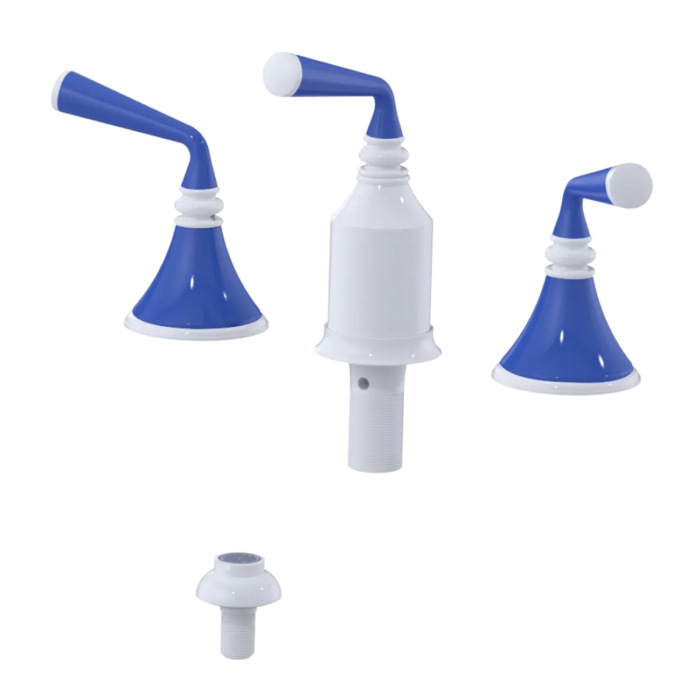 Rubinet Bidet Fitting with Spray, Diverter, and Vacum Breaker (Less Drain) White
