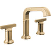 Tetra Two Handle Widespread Bathroom Faucet - Champagne Bronze