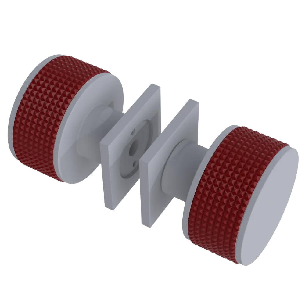Rubinet Shower Door Knob (set) Matt White