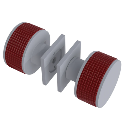 Rubinet Shower Door Knob (set) Matt White