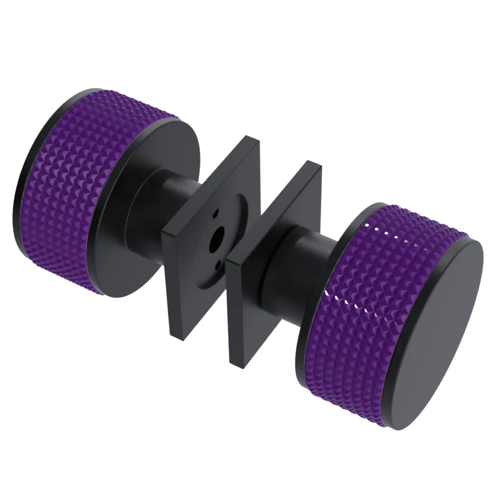 Rubinet Shower Door Knob (set) Matt Black