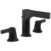Delta Zura - Two Handle Widespread Bathroom Faucet In Chrome / Matte Black