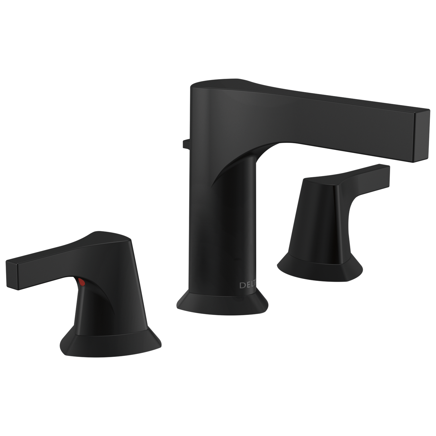 Delta Zura - Two Handle Widespread Bathroom Faucet In Chrome / Matte Black
