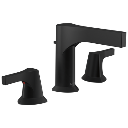 Delta Zura - Two Handle Widespread Bathroom Faucet In Chrome / Matte Black