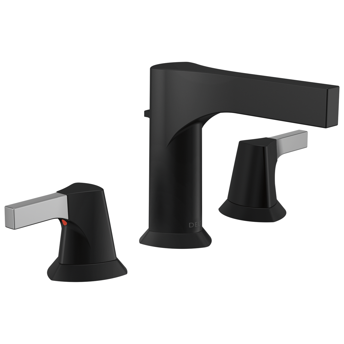 Delta Zura - Two Handle Widespread Bathroom Faucet In Chrome / Matte Black