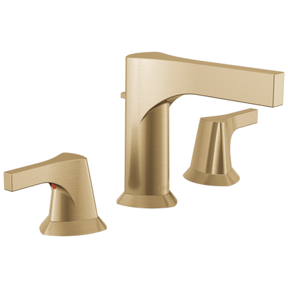 Delta Zura - Two Handle Widespread Bathroom Faucet In Chrome / Matte Black