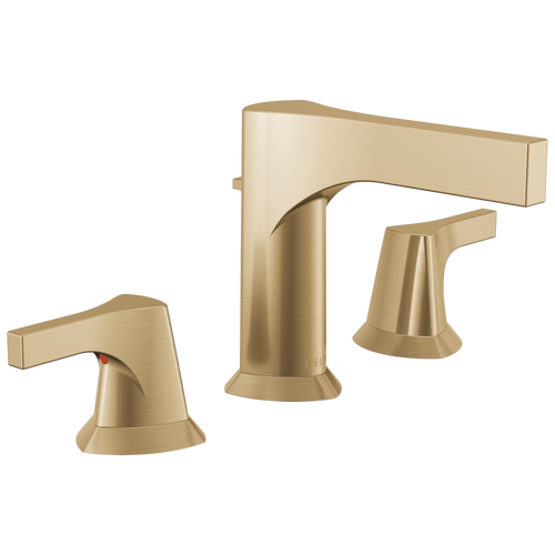 Delta Zura - Two Handle Widespread Bathroom Faucet In Chrome / Matte Black