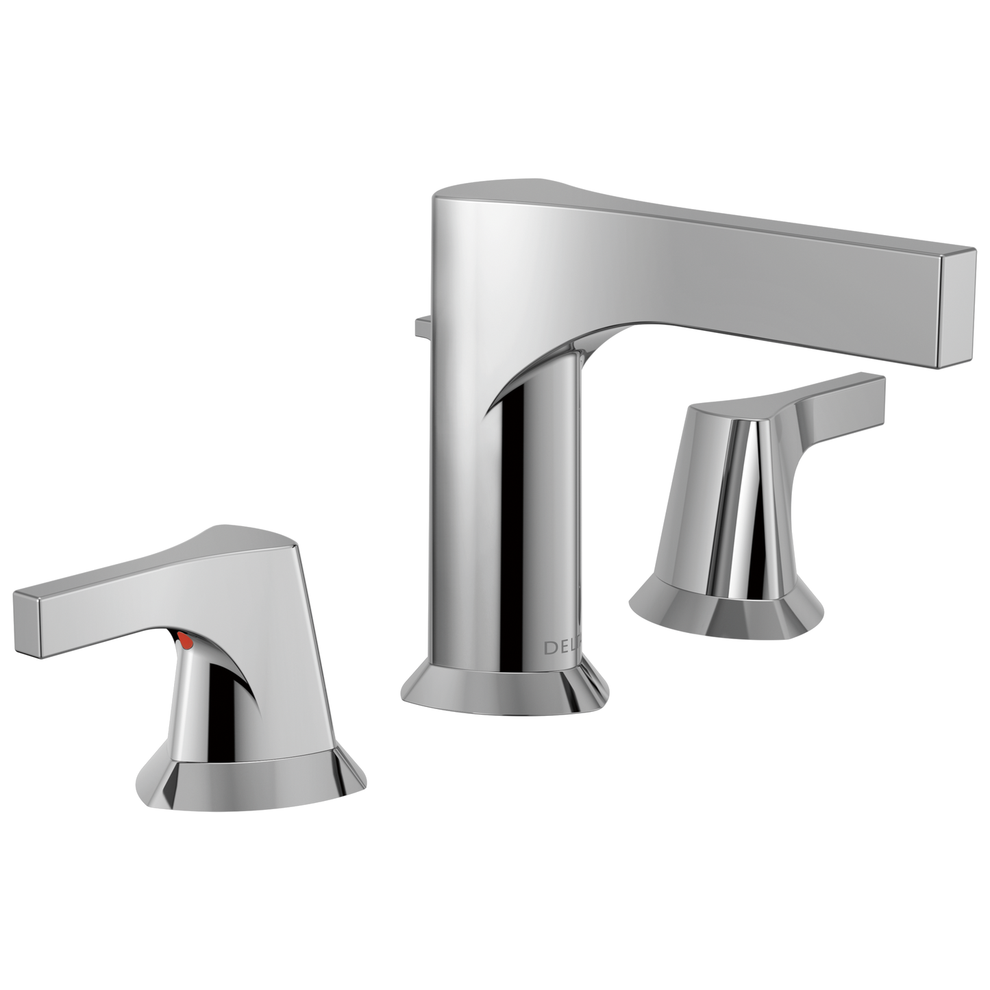 Delta Zura - Two Handle Widespread Bathroom Faucet In Chrome / Matte Black