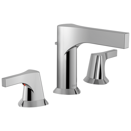 Delta Zura - Two Handle Widespread Bathroom Faucet In Chrome / Matte Black