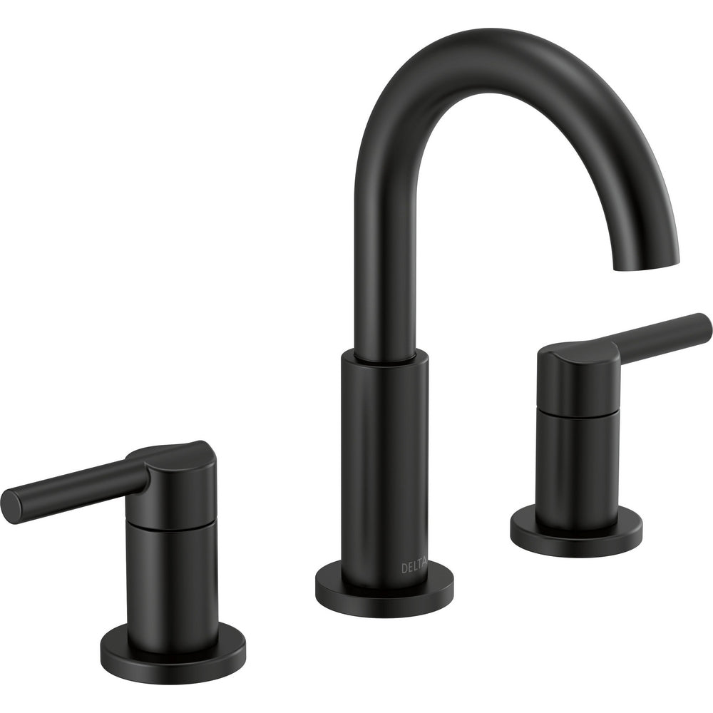Nicoli Widespread Bathroom Faucet 2L - Matte Black