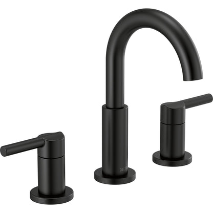 Nicoli Widespread Bathroom Faucet 2L - Matte Black