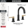 Delta Nicoli Two Handle Widespread Pull-Down Bathroom Faucet