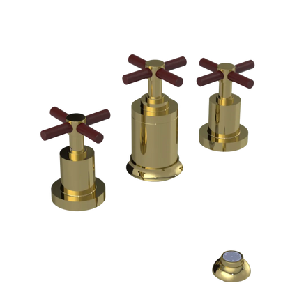 Rubinet Bidet Fitting with Spray, Diverter, and Vacuum Breaker (less drain) Bright Brass