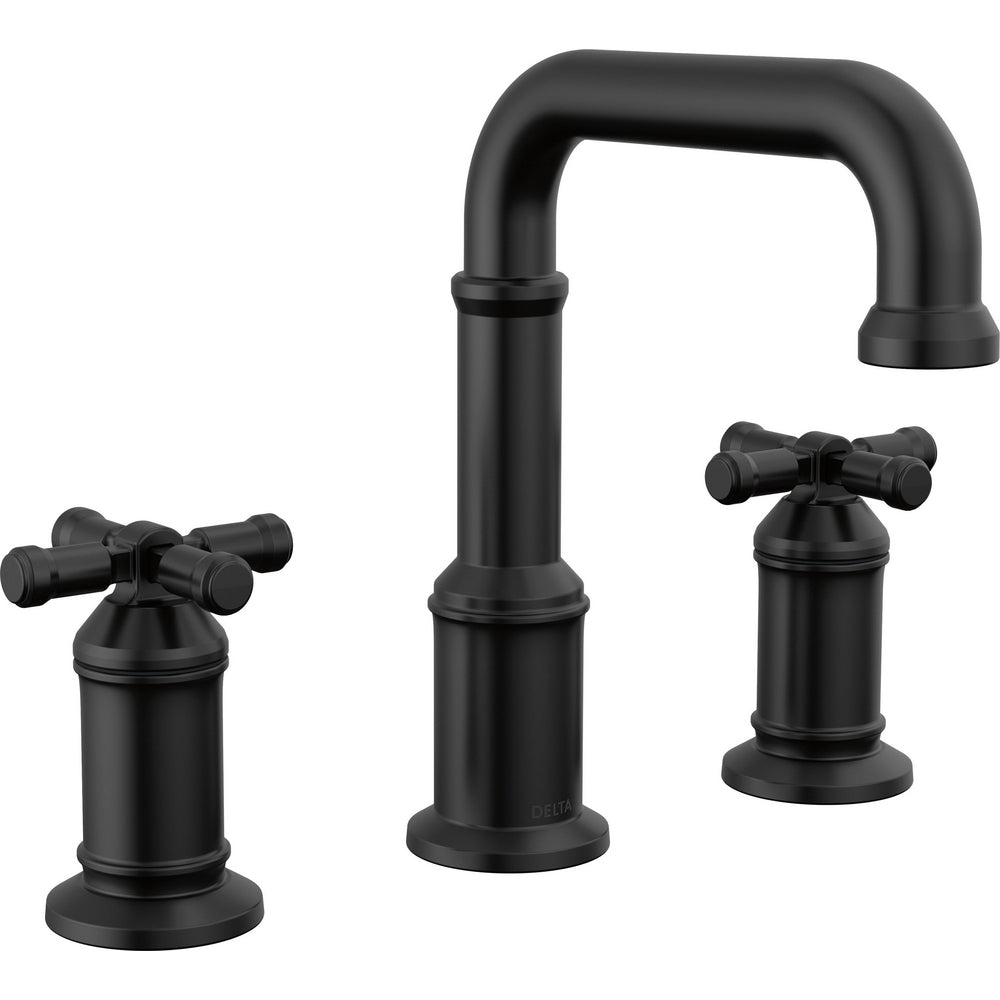 Broderick Two Handle Widespread Bathroom Faucet - Matte Black