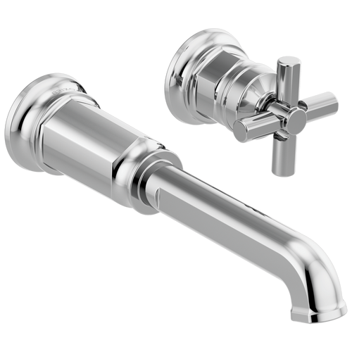 Brizo Two Hole Single Handle Wall Mount Lavatory Faucet Less Handle 12 Gpm