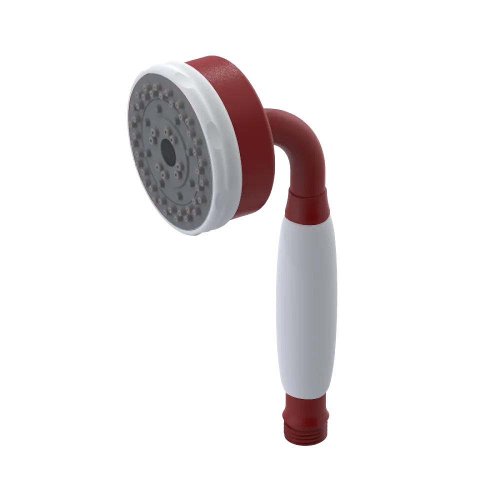 Rubinet 3 Function Hand Held Shower Only Maroon