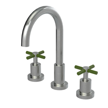 Rubinet Widespread Kitchen Set with LaSalle Spout Satin Nickel