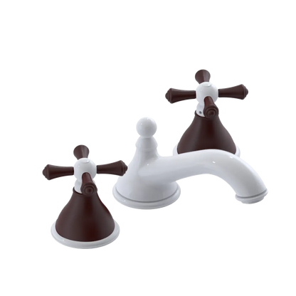 Rubinet Widespread Lav. Set. (less drain) White