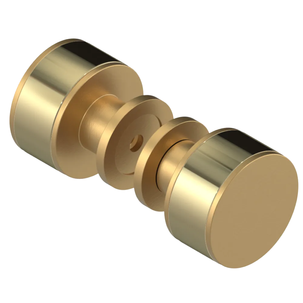 Rubinet Shower Door Knob (set) Satin Gold