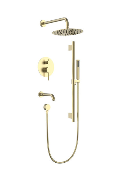 Aquaflo Rund 3-Way Pressure Balance Shower Set