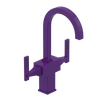 Rubinet Single Hole Dual Handle Lav. Set. (less drain) Purple Haze