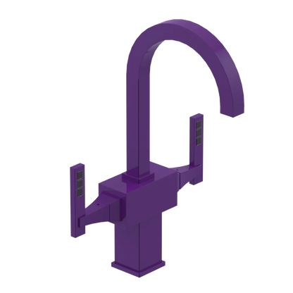 Rubinet Single Hole Dual Handle Lav. Set. (less drain) Purple Haze