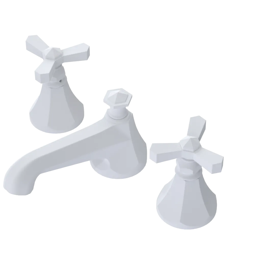 Rubinet Widespread Lav. Set. (less drain) Matt White